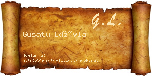 Gusatu Lívia névjegykártya
